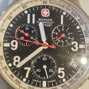 Wenger Swiss Military Black Chronograph Watch